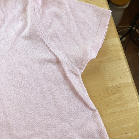 PINK TOP WITH FANCY WHITE COLLAR UK SIZE 16 - Picture 3 of 10